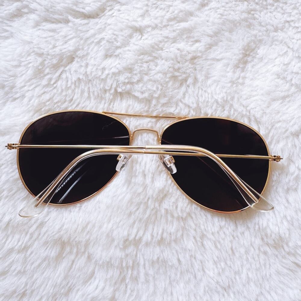 Flynn Gold W/ Mirrored Lenses Aviator Sunglasses - Picture 14 of 14